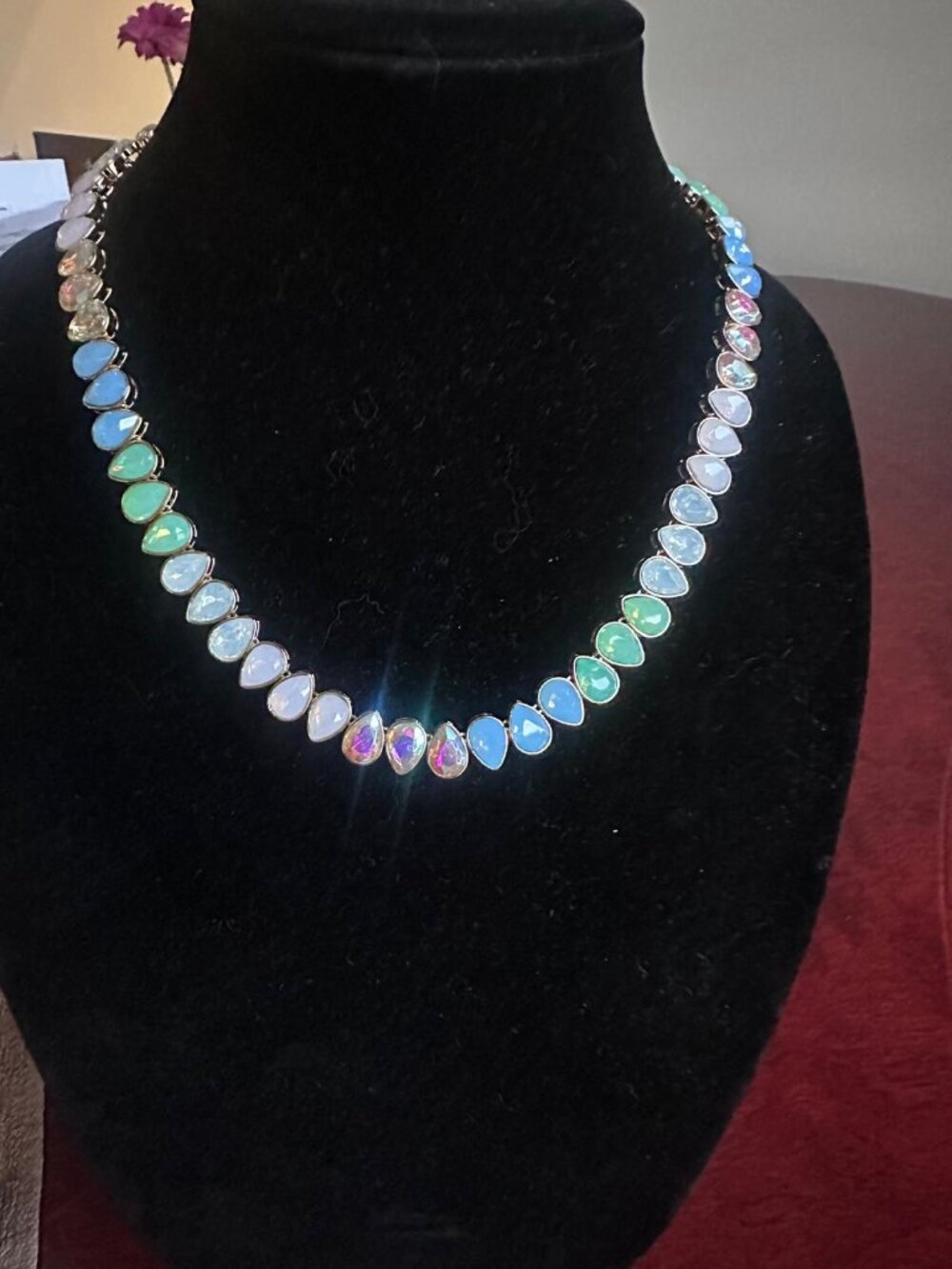 NWT CHICO'S Teardrop Tennis Necklace.